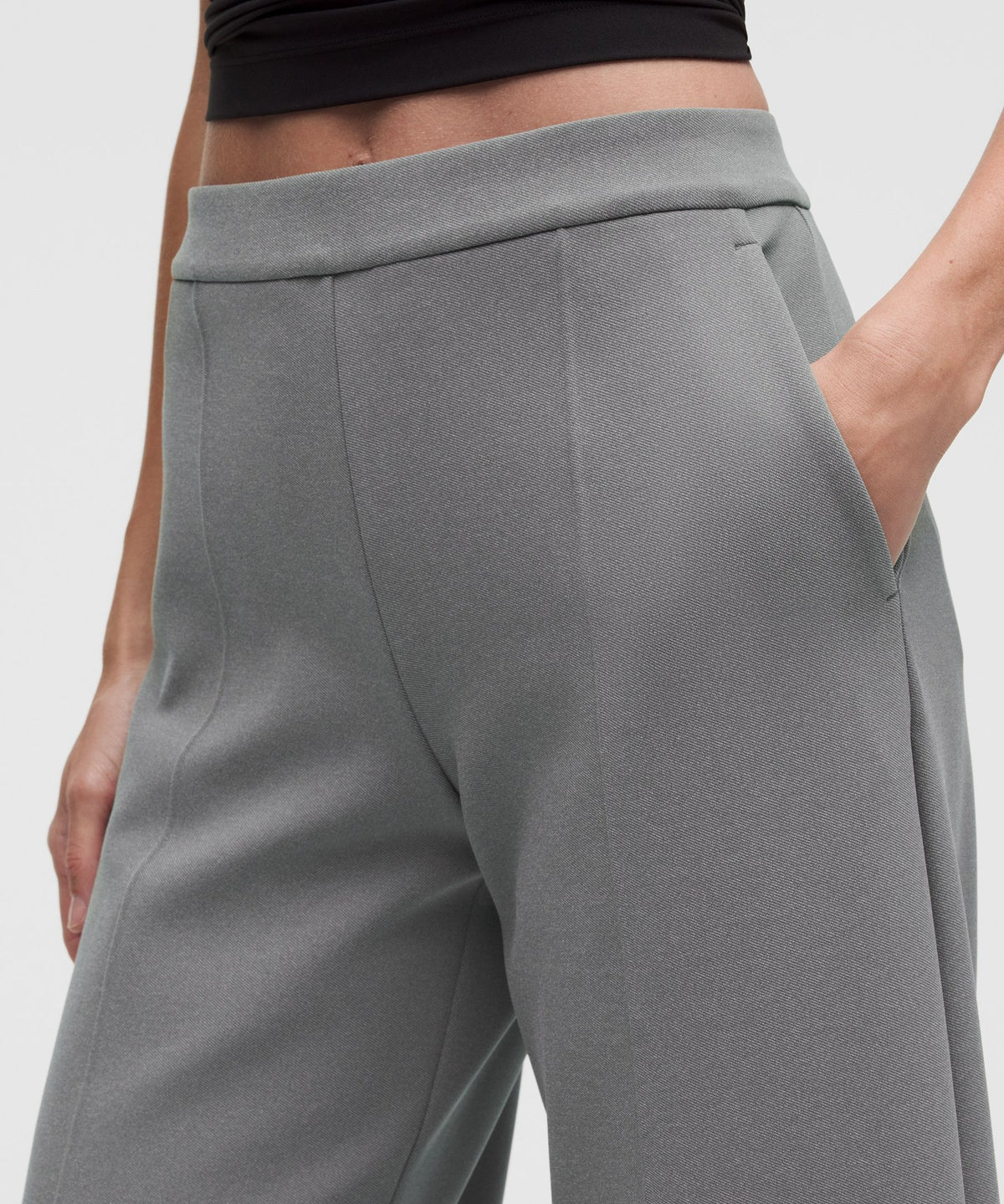 Daydrift Mid-Rise Cropped Wide-Leg Trouser ShortTwill