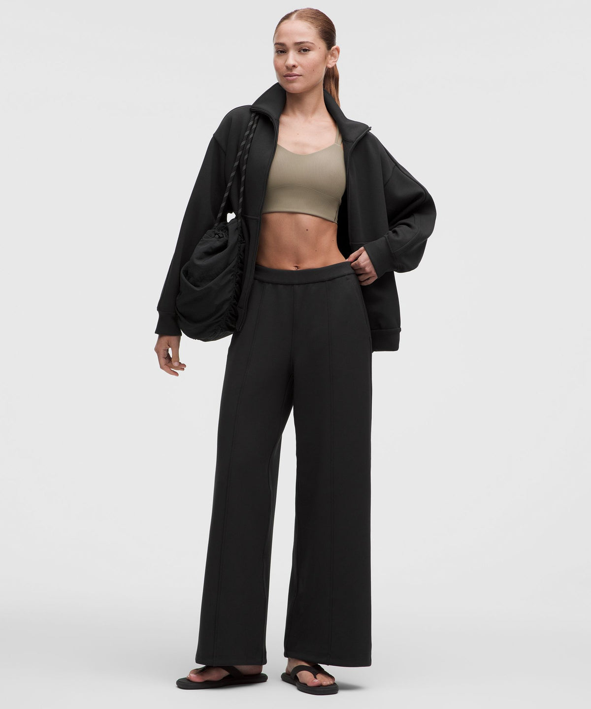 Smooth Spacer High-Rise Wide-Leg PantRegular