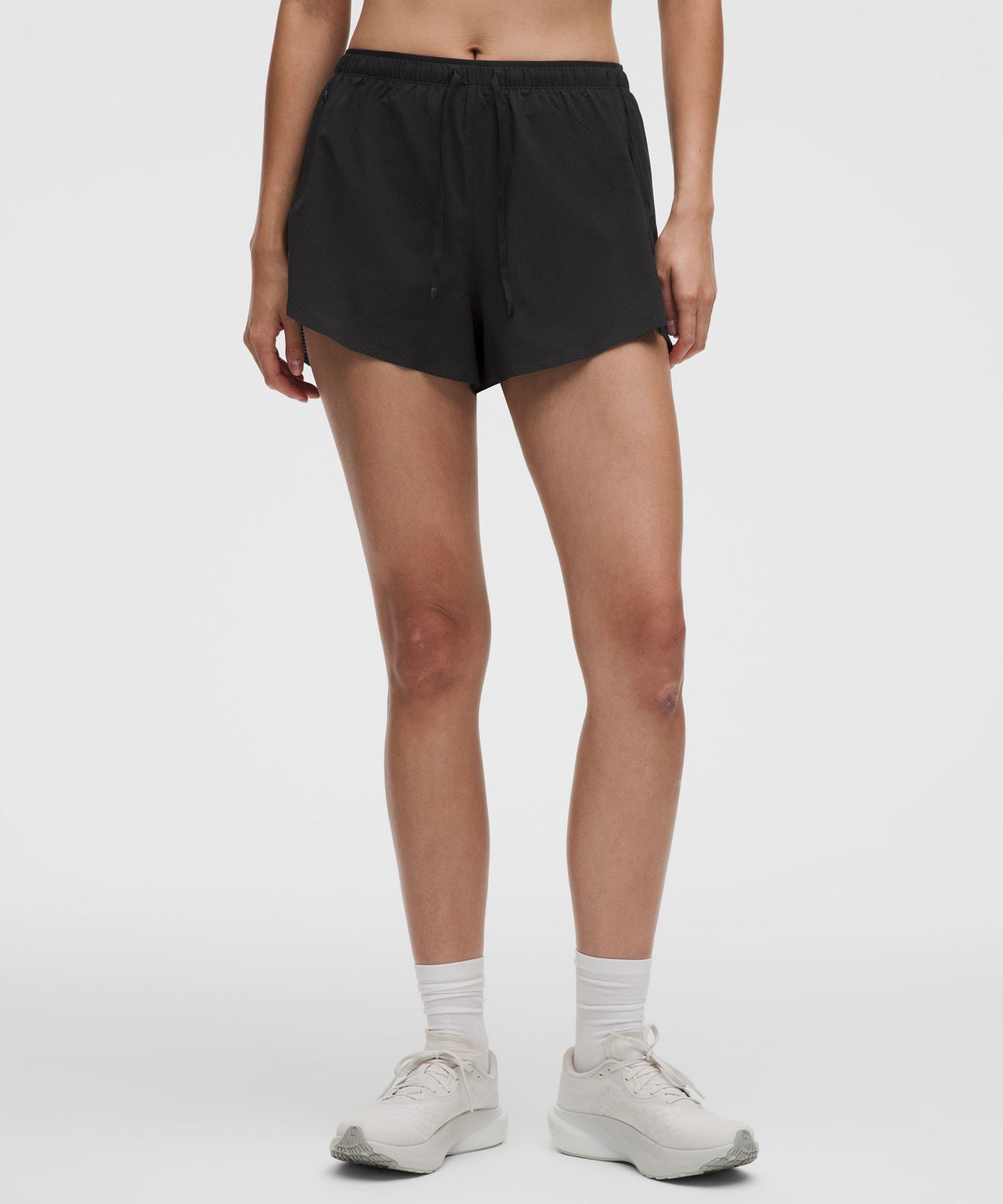 Textured Mesh High-Rise Running Short 2.5"
