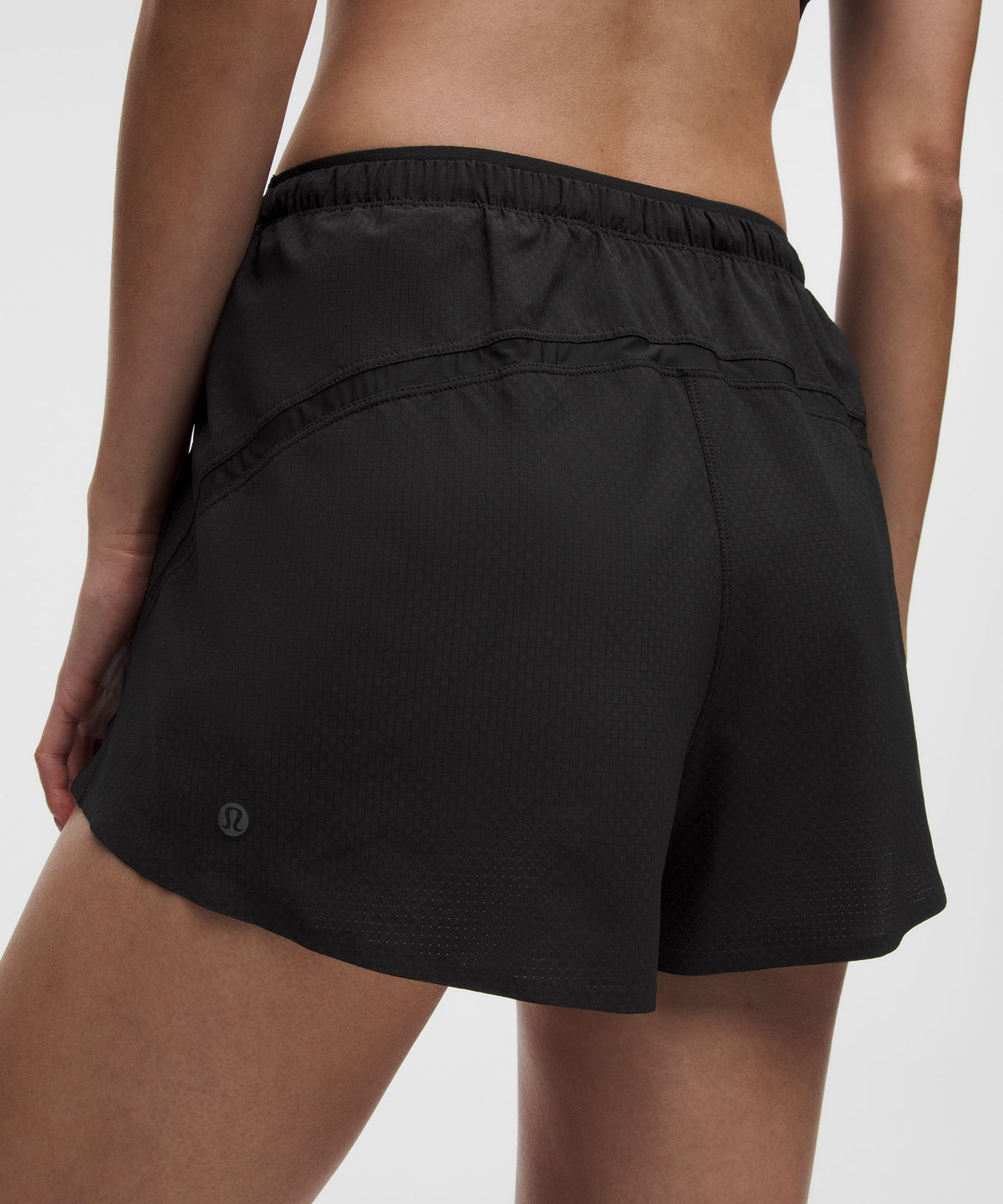 Textured Mesh High-Rise Running Short 2.5"