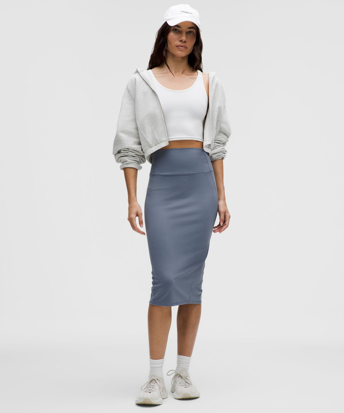 Nulu Slim-Fit High-Rise Midi Skirt