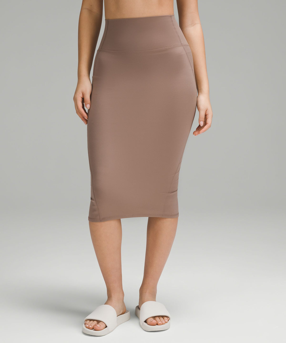 Nulu Slim-Fit High-Rise Midi Skirt