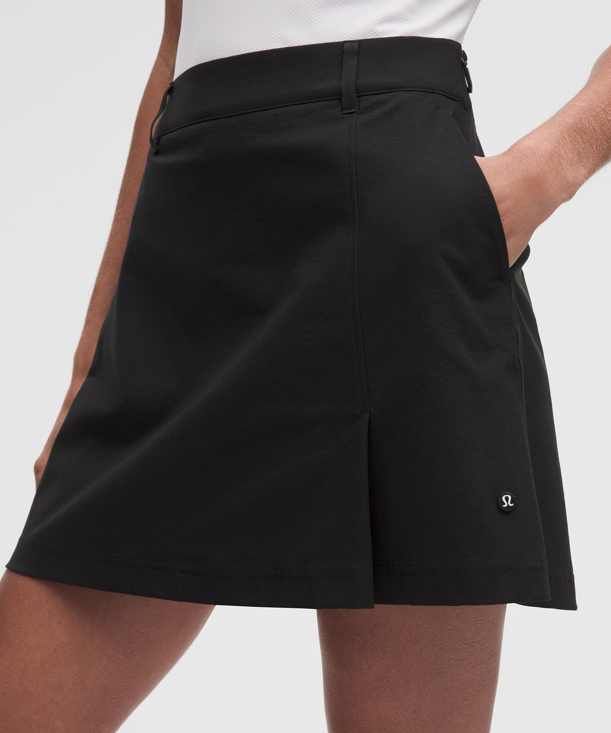 Stretch Twill Front Pleat Golf SkirtEmbroidered Logo