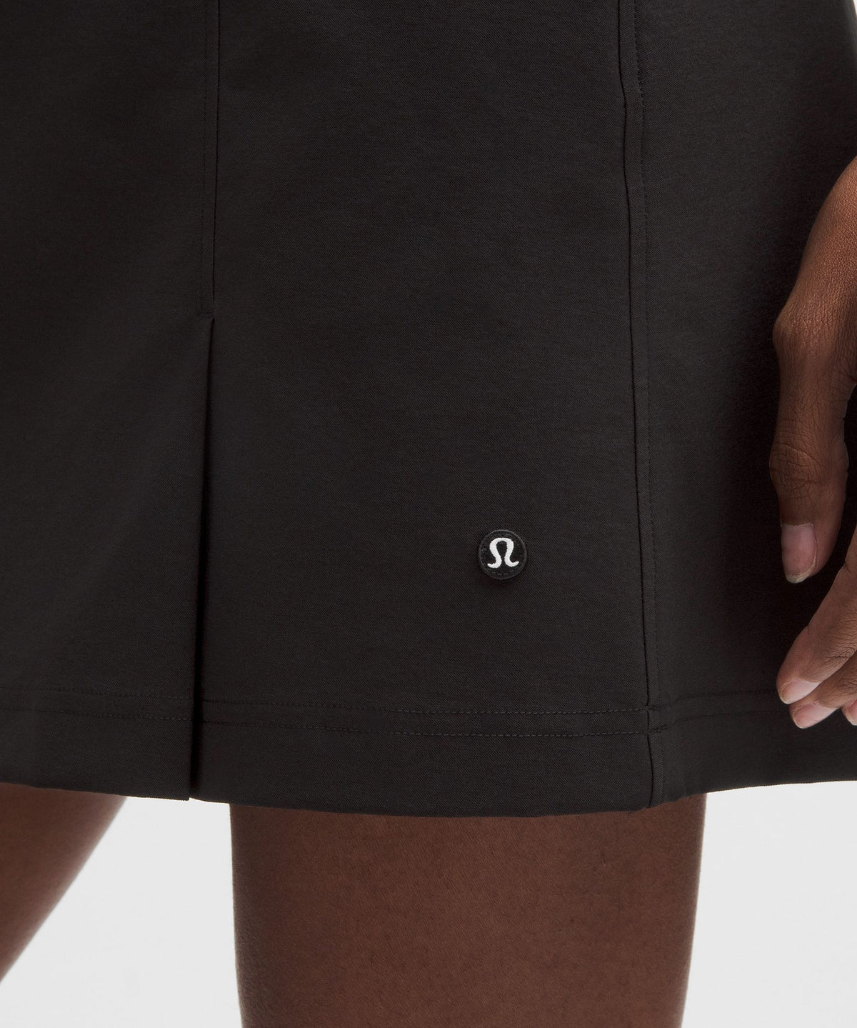 Stretch Twill Front Pleat Golf SkirtEmbroidered Logo