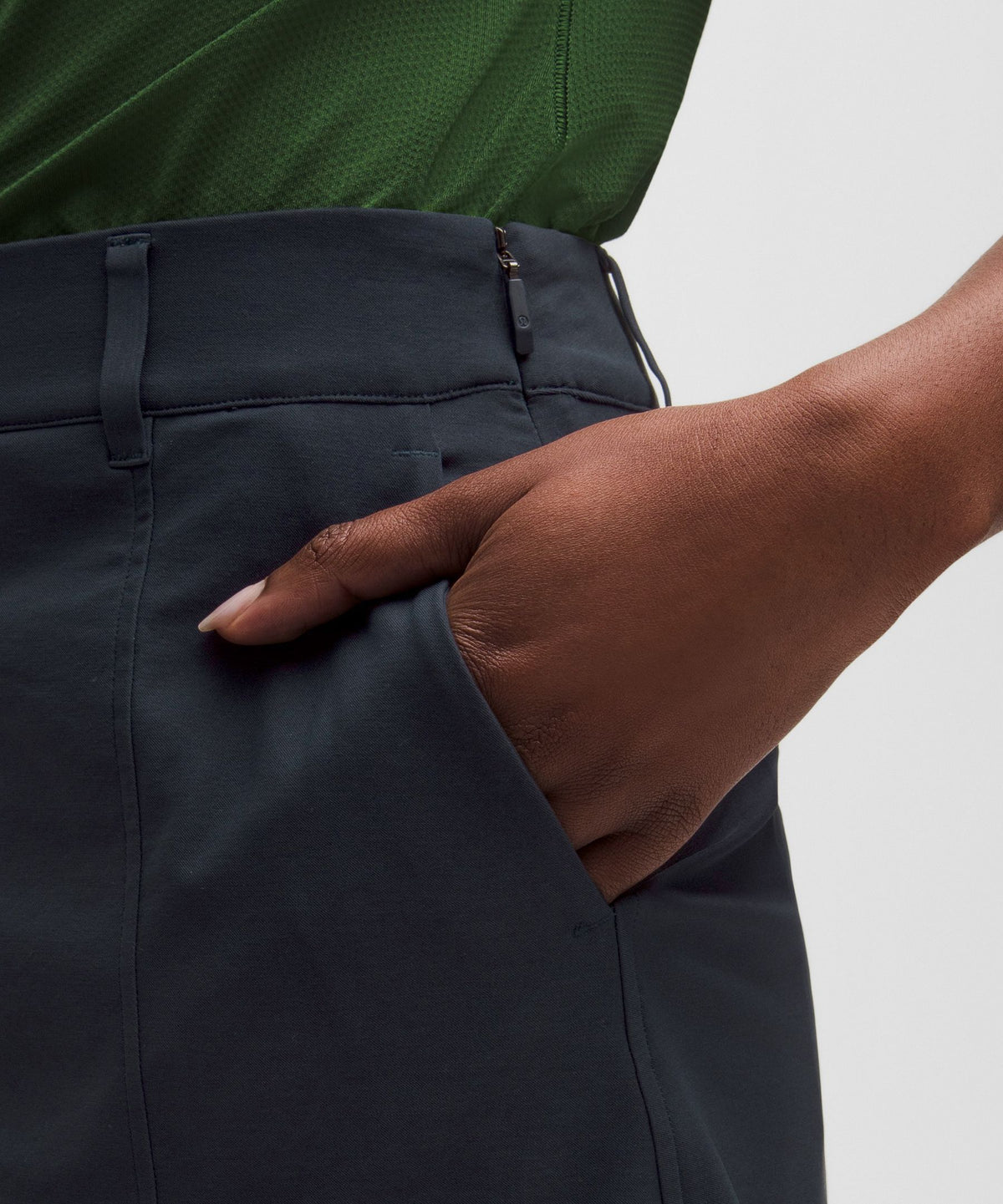 Stretch Twill Front Pleat Golf SkirtEmbroidered Logo