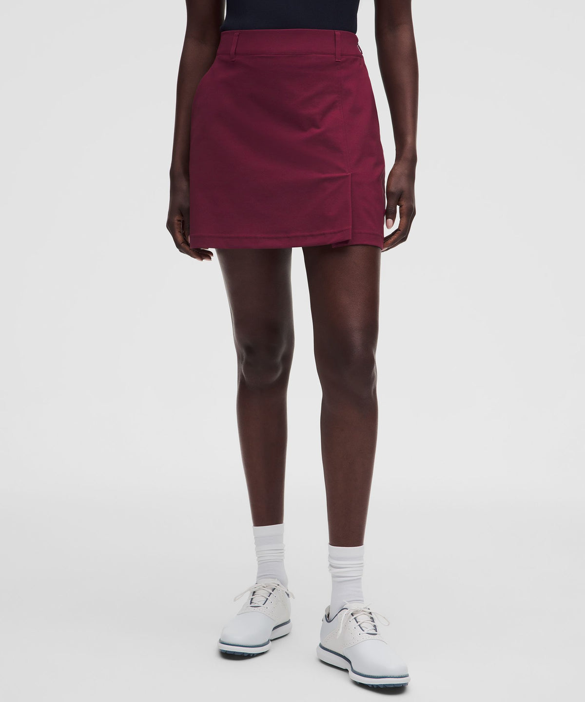 Stretch Twill Front Pleat Golf SkirtEmbroidered Logo