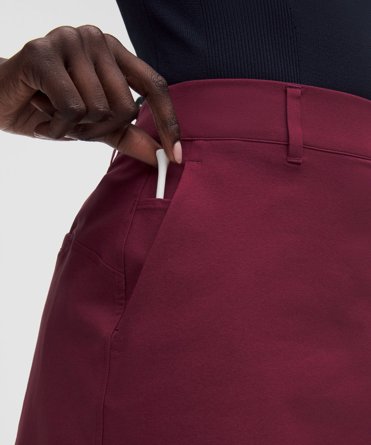 Stretch Twill Front Pleat Golf SkirtEmbroidered Logo