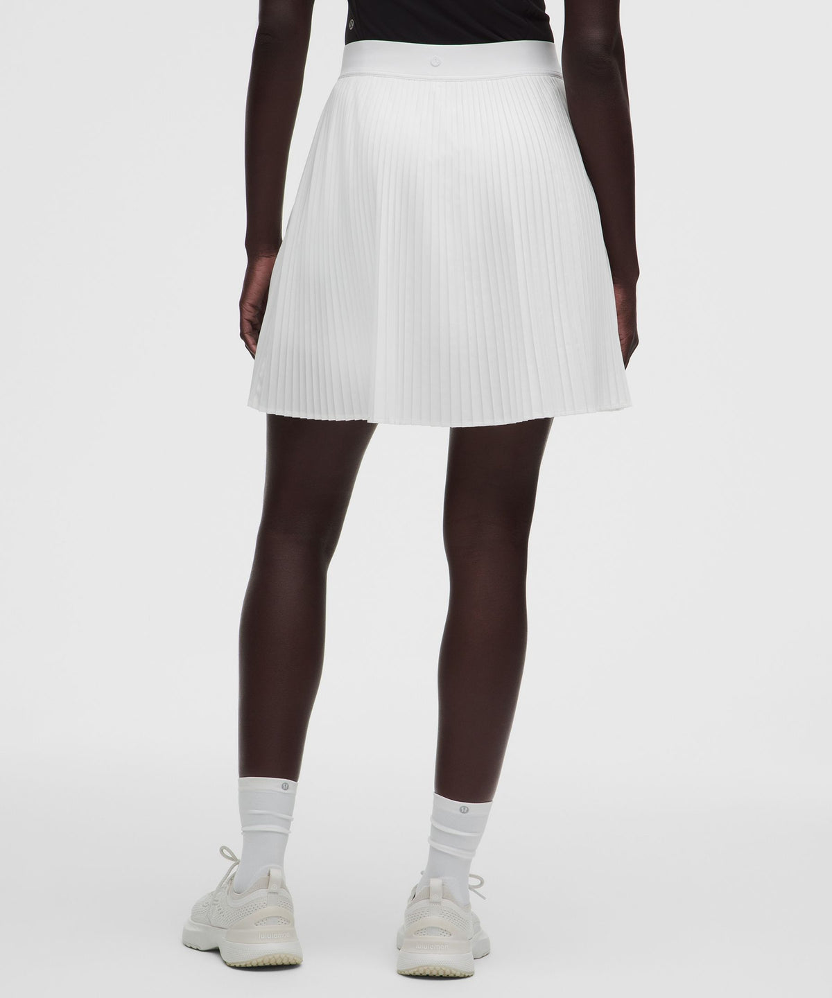 Pleated High-Rise Knee-Length Tennis Skirt