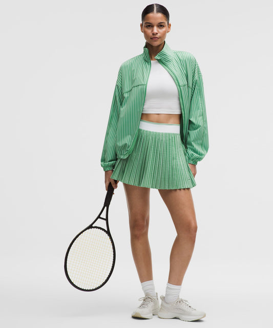 Knife-Pleat High-Rise Tennis Skirt