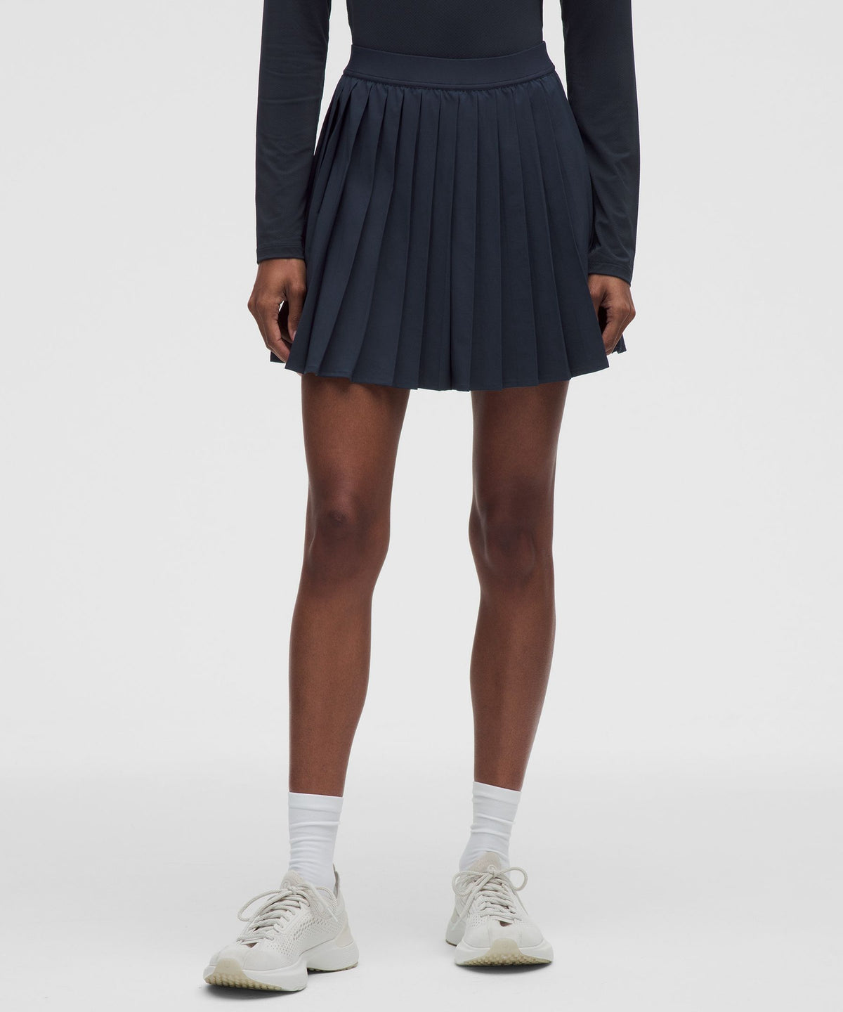 High-Rise Pleated Tennis SkirtLong