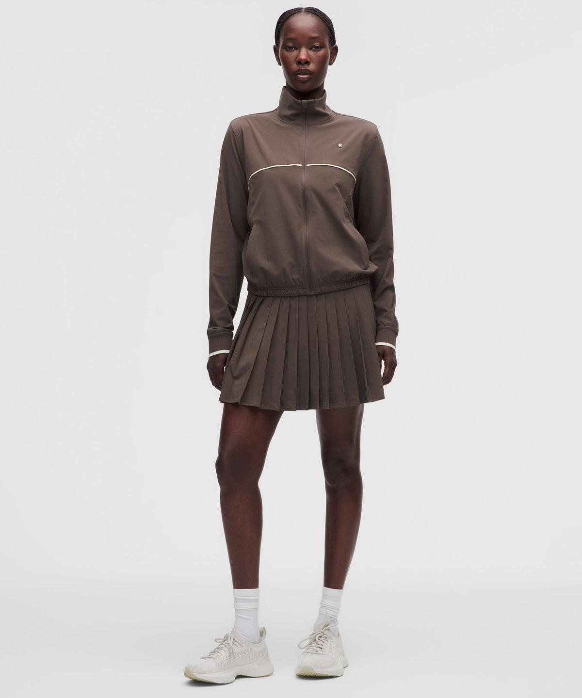 High-Rise Pleated Tennis SkirtLong