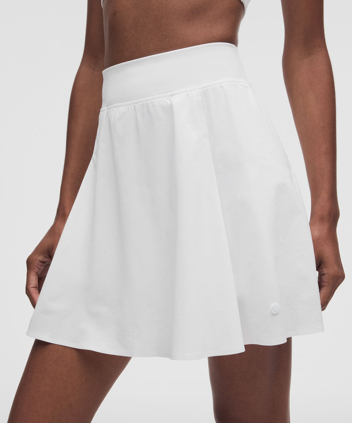 A-Line Side-Pleat Tennis SkirtLong