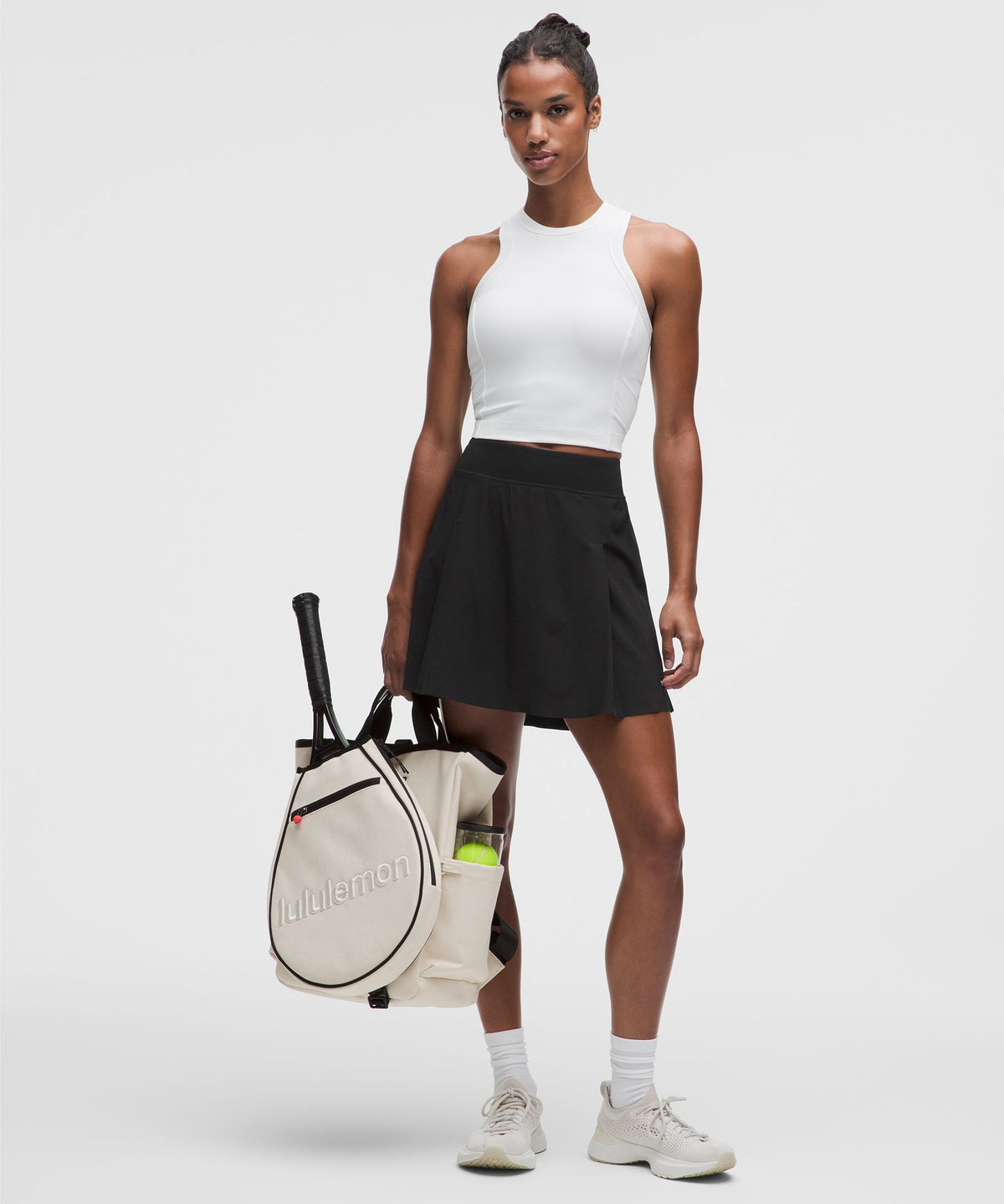 A-Line Side-Pleat Tennis SkirtLong