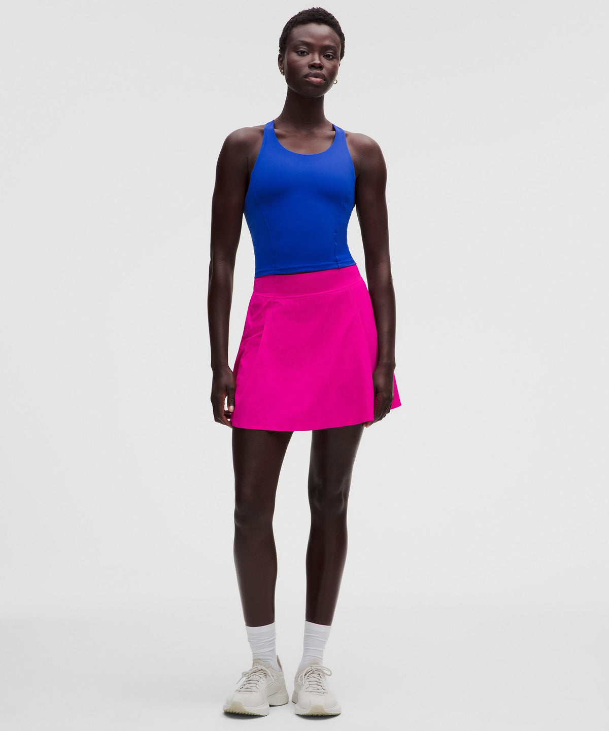 A-Line Side-Pleat Tennis SkirtLong