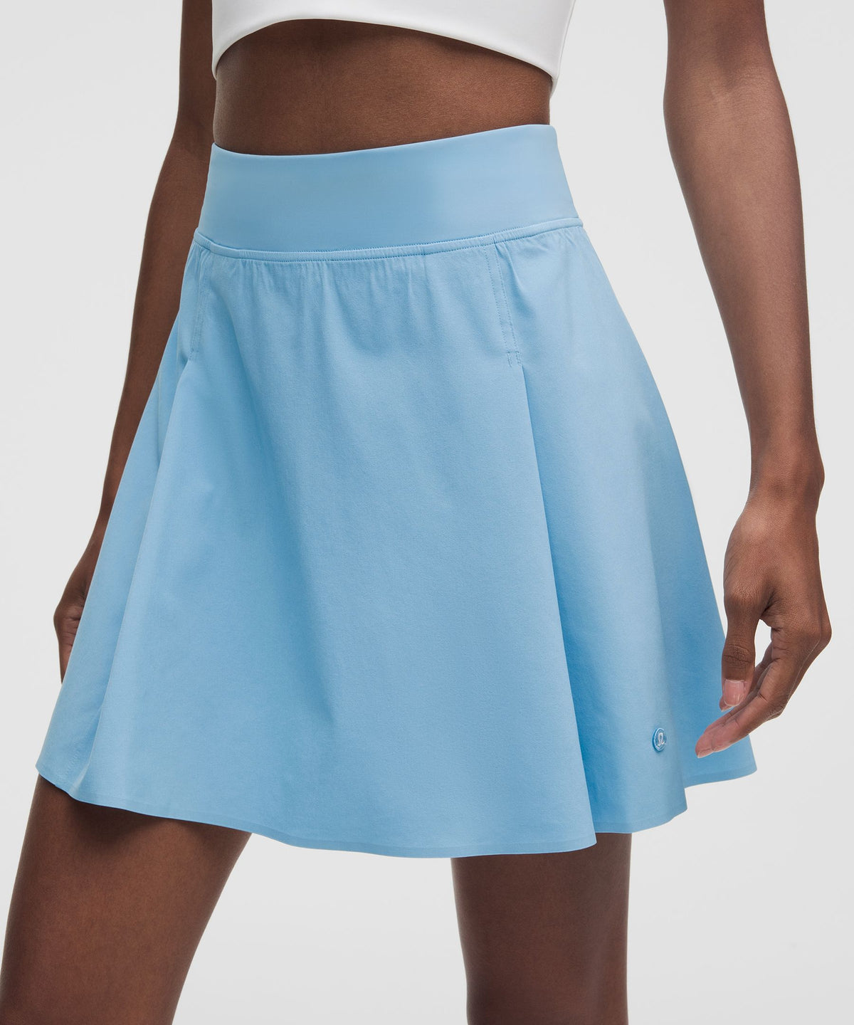 A-Line Side-Pleat Tennis SkirtLong