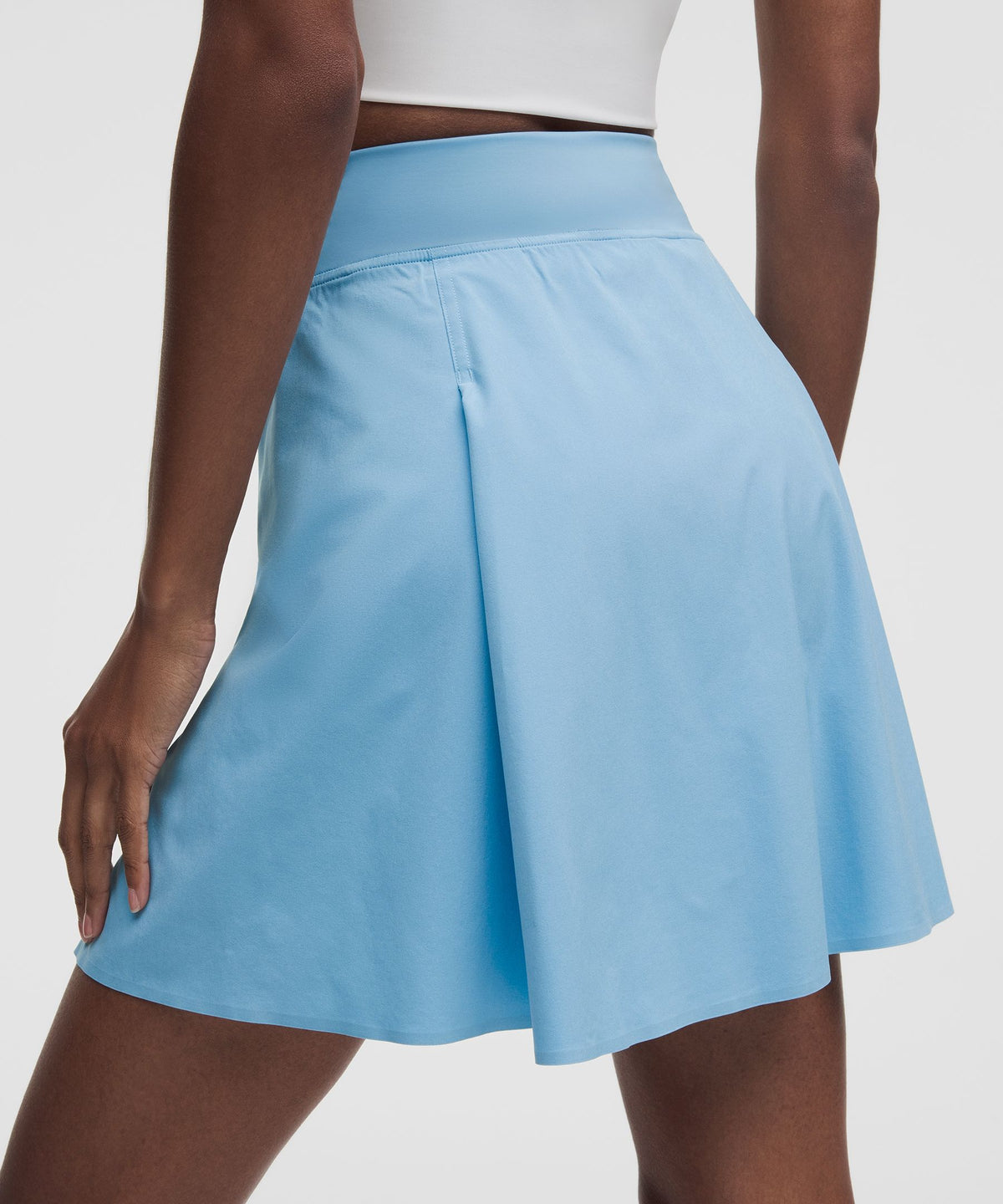 A-Line Side-Pleat Tennis SkirtLong