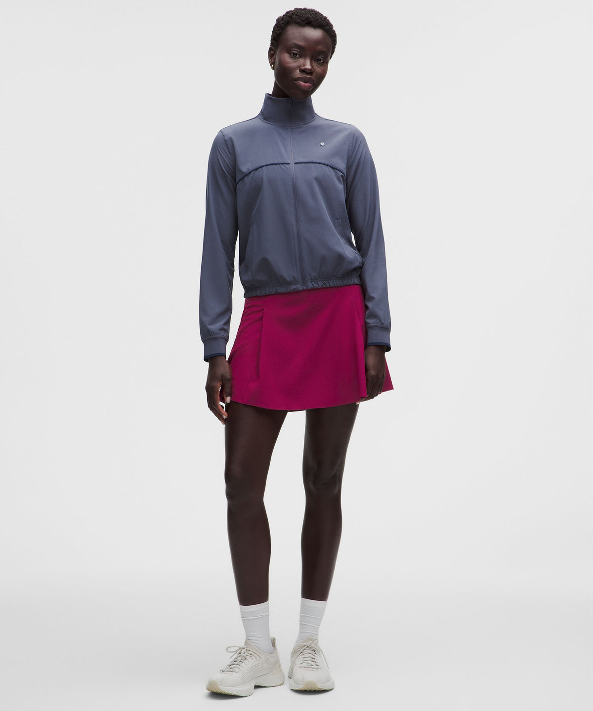 A-Line Side-Pleat Tennis SkirtLong