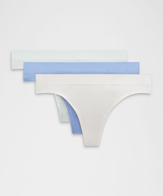UnderEase Mid-Rise Thong Underwear3 Pack