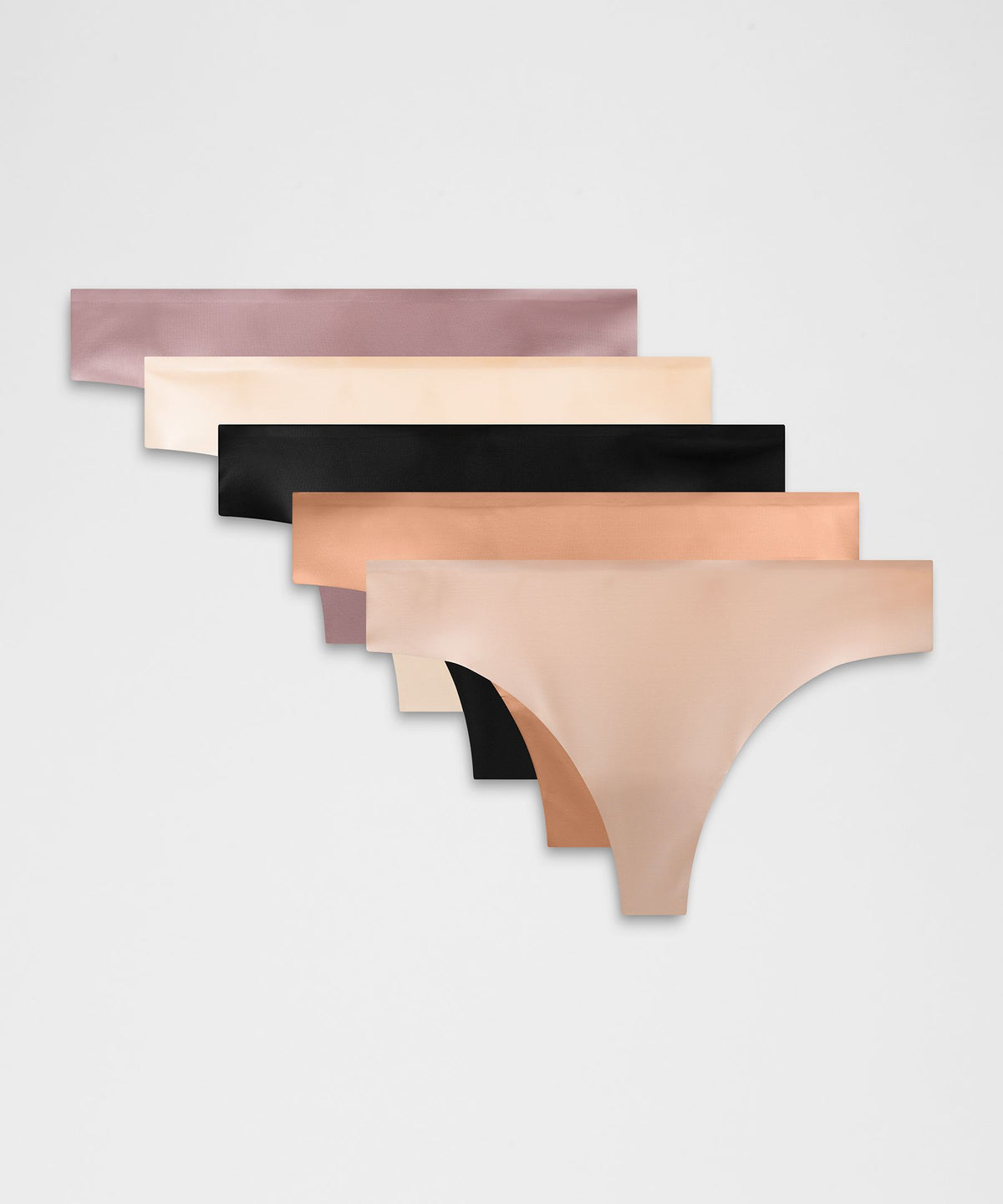 InvisiWear Mid-Rise Thong Underwear5 Pack