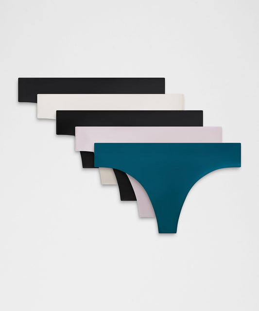 InvisiWear Mid-Rise Thong Underwear5 Pack